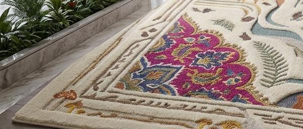 Luxury 3D Sculpted Abstract Oriental Medallion Hand-Tufted Rug | 100% Wool | Made to Order