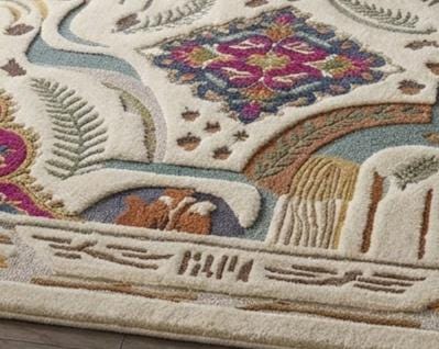 Luxury 3D Sculpted Abstract Oriental Medallion Hand-Tufted Rug | 100% Wool | Made to Order