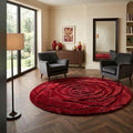 Sculpted Rose Mat, Handmade Wool Accent for Romantic Rooms, 3D Petal Texture | 100% New Zealand Wool | Made to Order