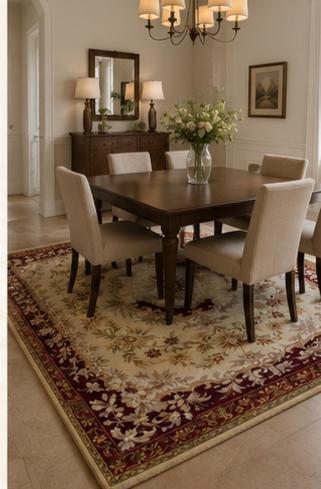Elegant Traditional European Floral Hand-Tufted Rug | 100% New Zealand Wool | Made to Order