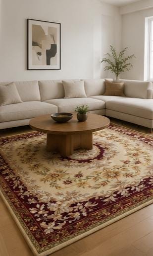 Elegant Traditional European Floral Hand-Tufted Rug | 100% New Zealand Wool | Made to Order