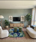 Koi Pond Rug, Sculpted Floor Art for Zen Spaces, Custom Wool Carpet | Made to Order