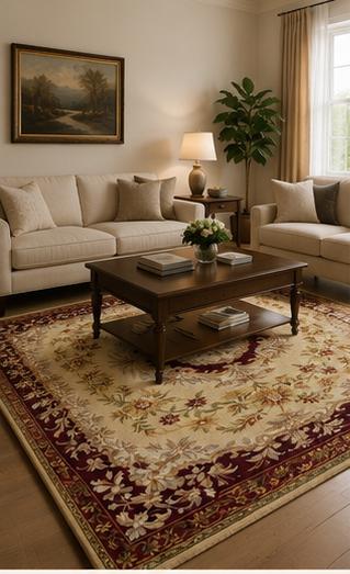 Elegant Traditional European Floral Hand-Tufted Rug | 100% New Zealand Wool | Made to Order