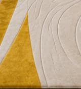 Modern 3D Sculpted Mustard Yellow Arc Hand-Tufted Rug | 100% New Zealand Wool | Made to Order