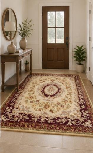 Elegant Traditional European Floral Hand-Tufted Rug | 100% New Zealand Wool | Made to Order