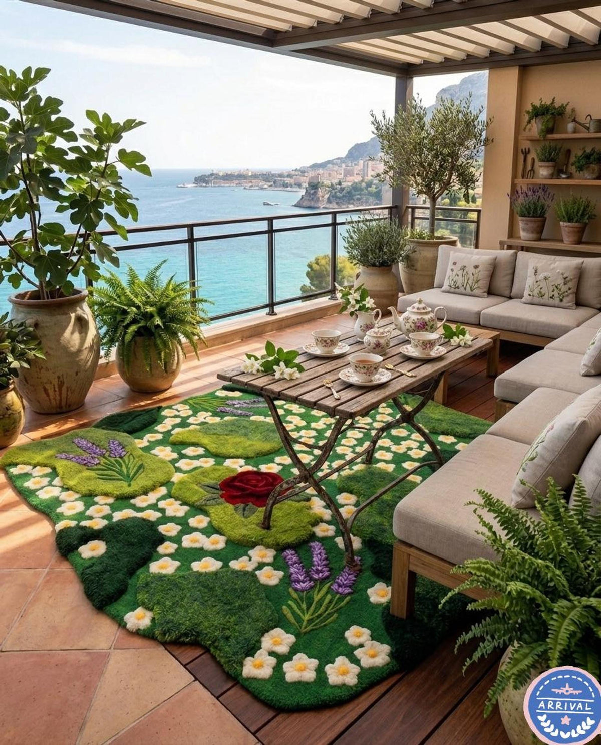 Wildflower Meadow Rug, 3D Flower Carpet, Hand-Tufted Wool Cottagecore Decor | Made to Order