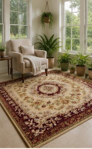 Elegant Traditional European Floral Hand-Tufted Rug | 100% New Zealand Wool | Made to Order